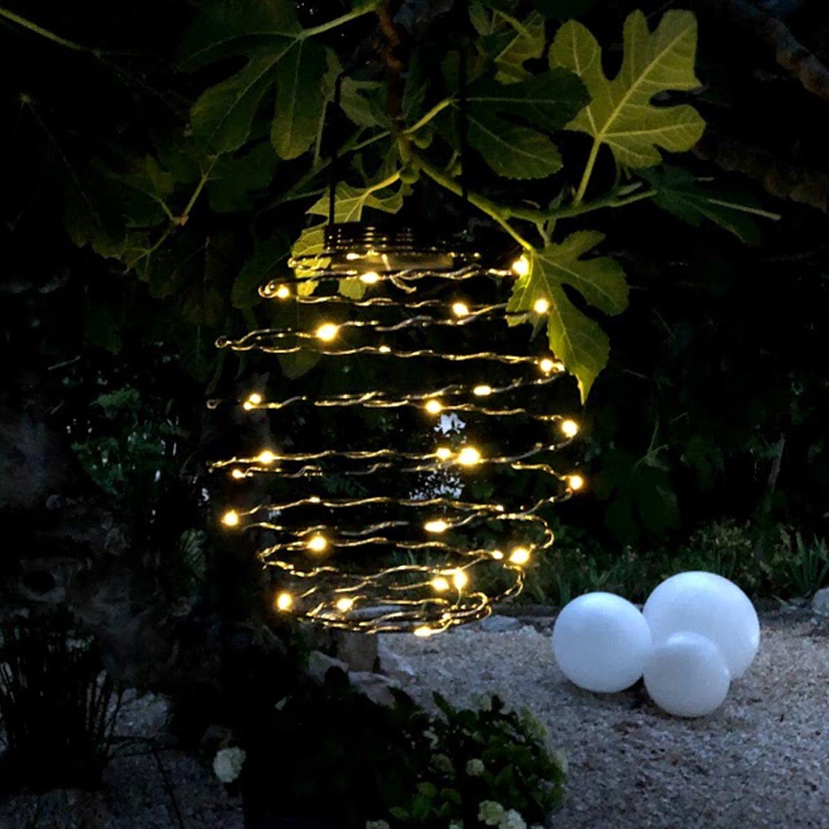 LUMI JARDIN Lámpara solar en espiral H37cm ORION