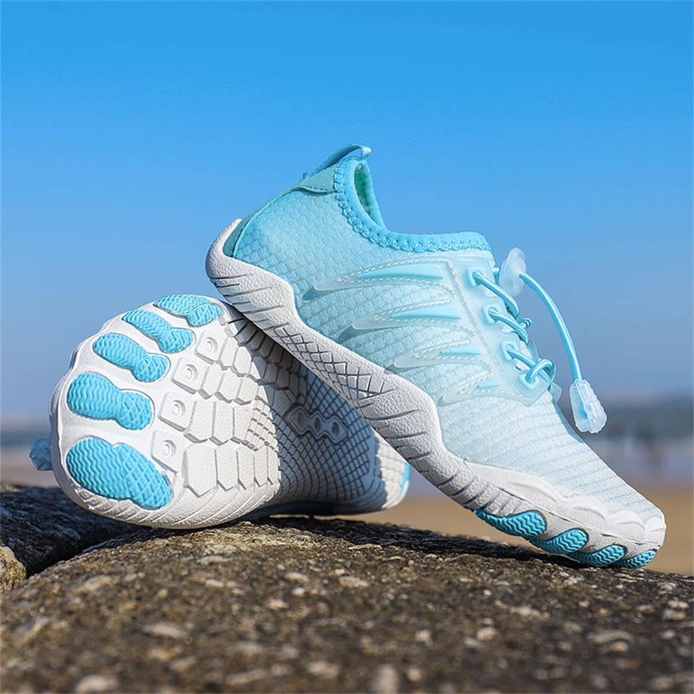 Wasserschuhe für Jungen und Mädchen, Unisex-Duschen-Schuhe,Fingerschuhe， Strandchuhe, schnell trocknende Wasserschuhe, Schwimmschuhe, Surfschuhe, Bachwander Größe 28-36