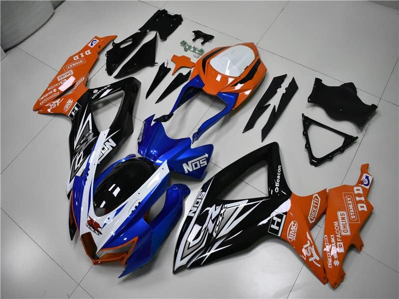 Miniatura 3 de Carenado MC naranja azul blanco apto para 2008 2009 2010 GSXR 600750 GSX-R 600 750 Molde de inyección de plástico ABS nueva carrocería 08 09 10 M76