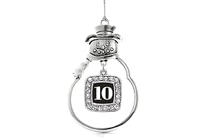 Inspired Silver - Sport Number Ten Glitter Globe Ornaments