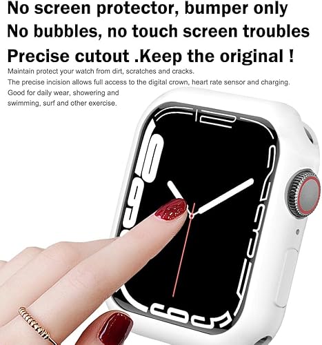 Miniatura 33 de BOTOMALL Funda protectora compatible con Apple Watch de 1.614 pulgadas Series 9, Series 8 Series 7, TPU suave, flexible, delgada, ligera, funda