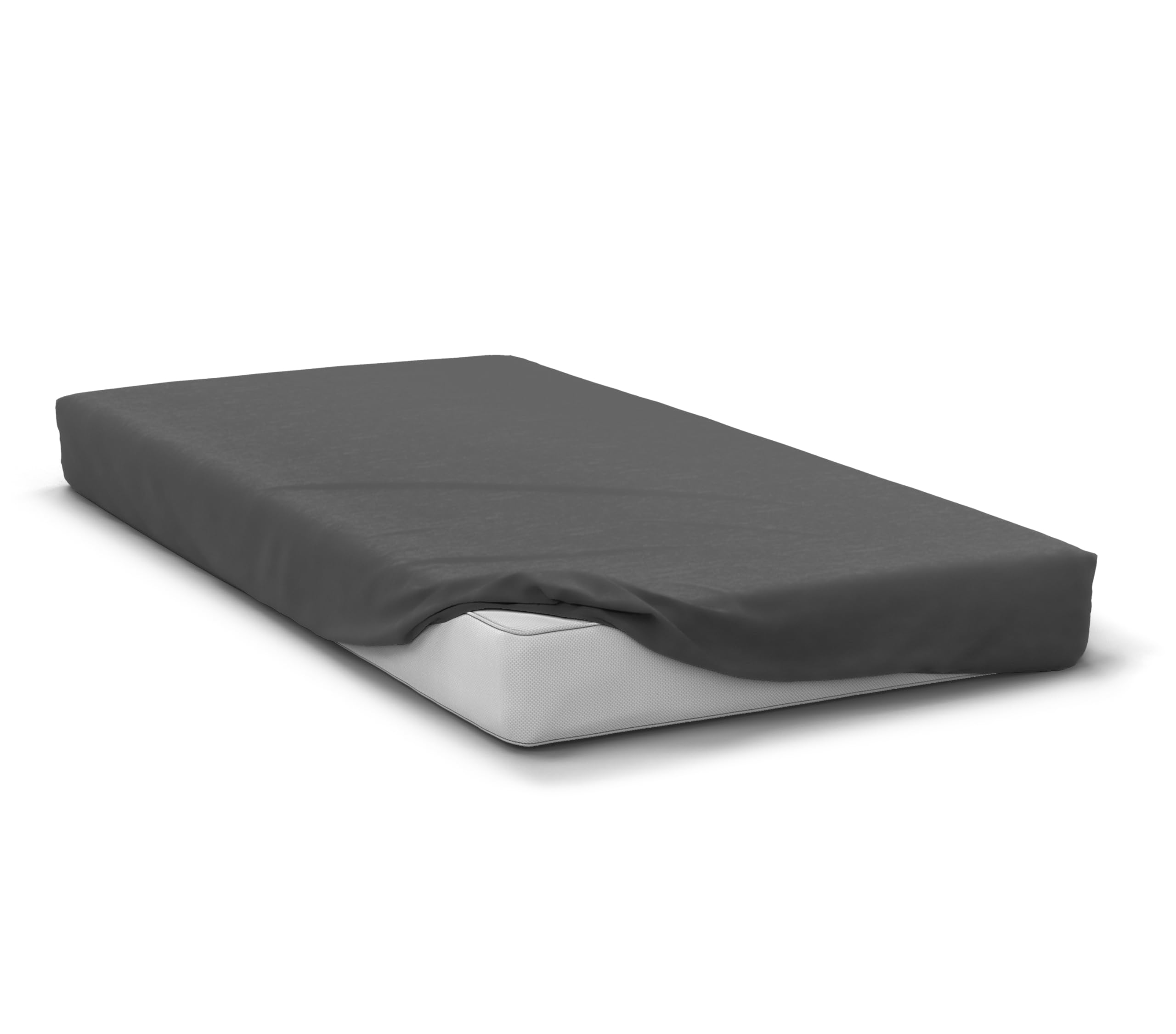 Fitted Sheet, 180 x 200 + 30 cm, Charcoal Grey