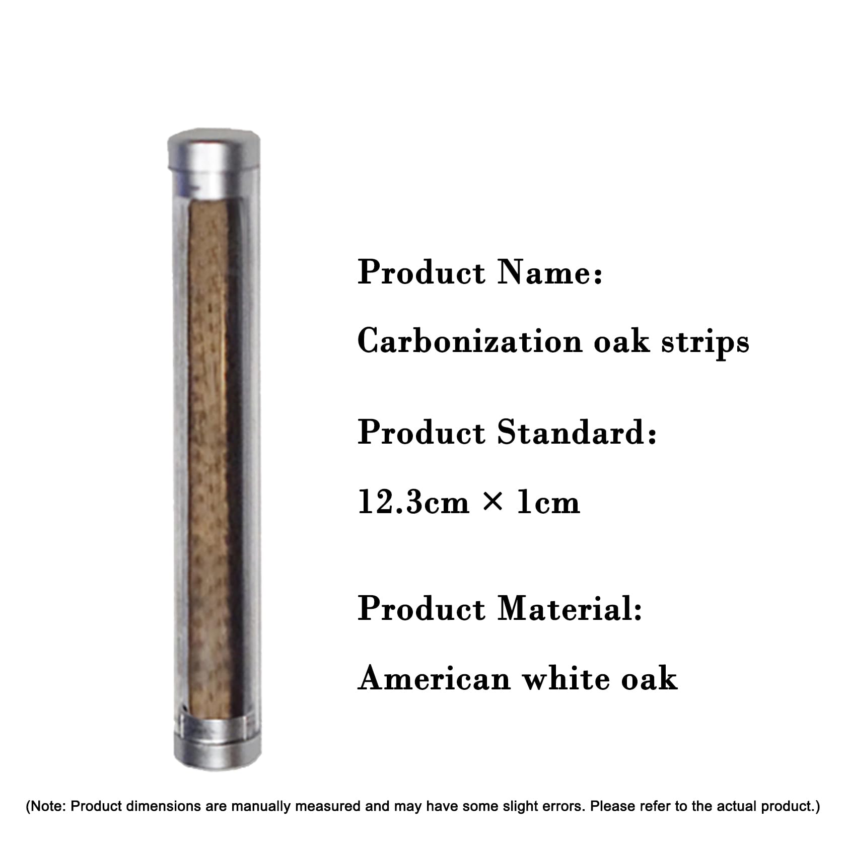 American White Oak Mongolian Oak Carbonized Oak Fast Rack Oak Infusion Oak Strips for Aging Whiskey Fits in All Bottles Barrel Aged in A Bottle, 4.8