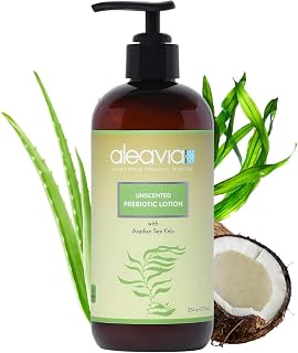Aleavia Unscented Prebiotic Body Lotion – Fragrance-Free, All-Natural Moisturizing Body Lotion – Sulfate-Free Lotion for Sensitive Skin – 12 Oz