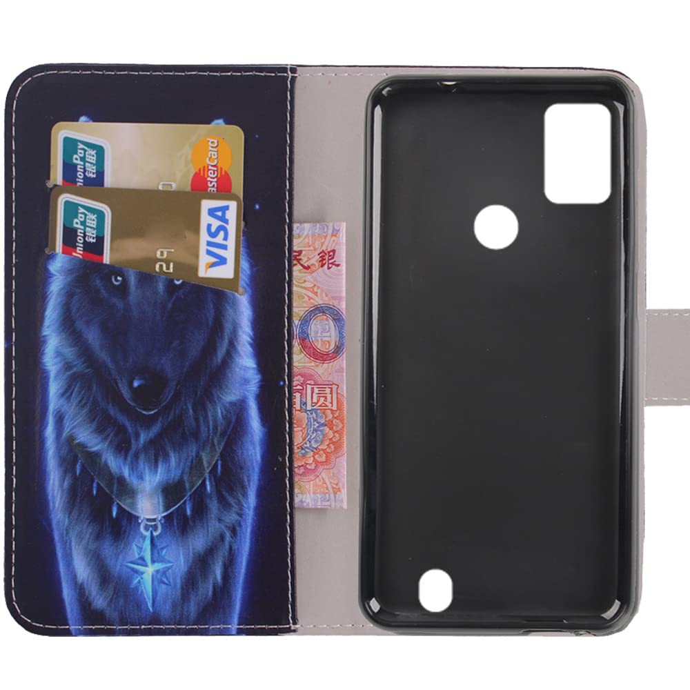 Custodia Portafoglio in Pelle Flip Compatibile con Alcatel 3V