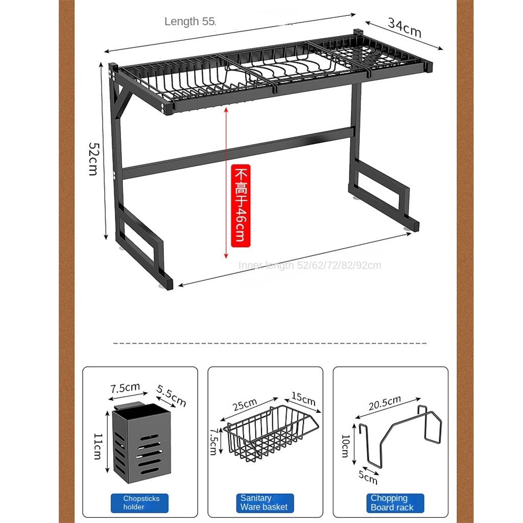 Estante de Almacenamiento de Cocina sobre el Fregadero, Juego de escurridor de Platos, Organizador de Utensilios de Cocina con escurridor y Accesorios