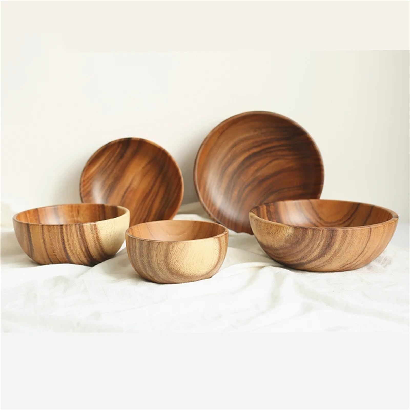 Ensaladera Ensaladera de madera, juego de cuencos for mezclar ensaladas de madera maciza, cuenco for servir de madera, cuchara, tenedor for decoración de frutas y verduras Para la cocina Ensaladas Pos
