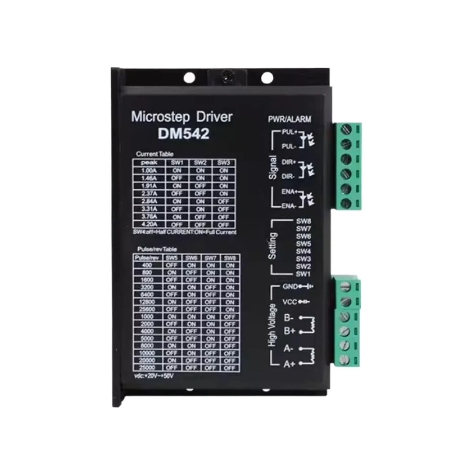 Controlador Paso a Paso DM542 Controlador de Motor Paso a Paso 2 Fases Digital 18-48 VDC