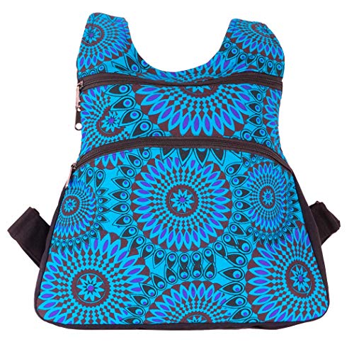 Mochila Chaleco etnica Estampada  Turquesa
