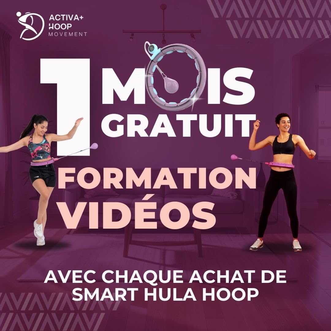 Swiss Activa+ S4.S Silent Smart Hula Hoop Silencieux avec Compteur – 40% Moins Bruyant – Hula Hoop pour maigrir – Cerceau de Fitness réglable pour la Maison (69-112 cm)