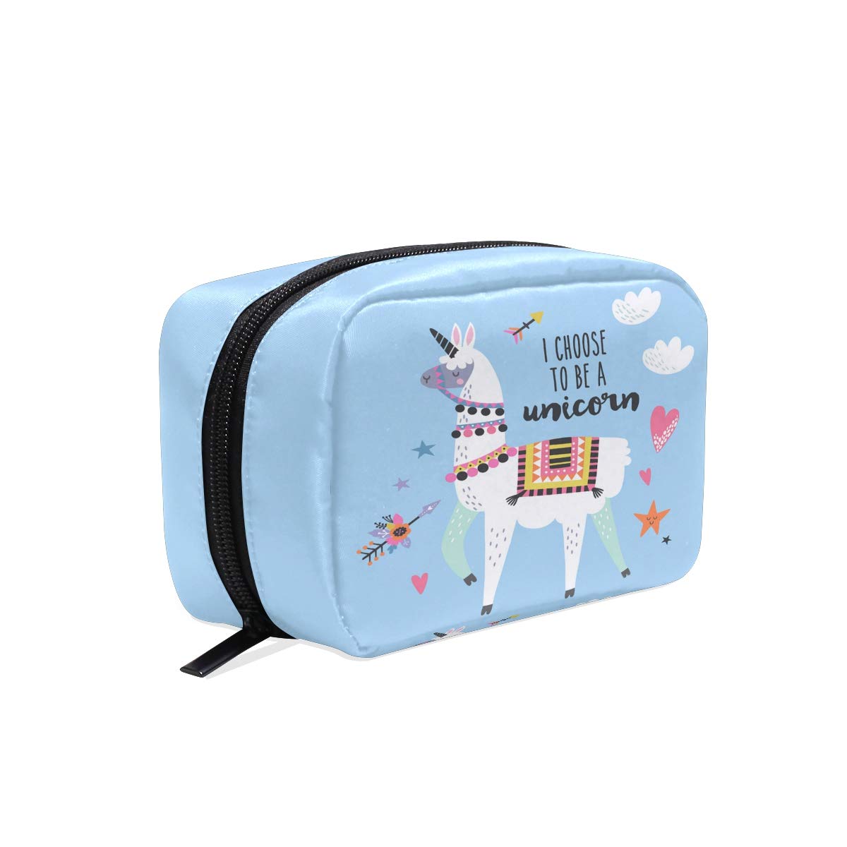 Lama Bedruckte Kosmetiktasche – 22x18x13,5 Cm, Polyester, Mit Reißverschluss, Vielseitig Nutzbar