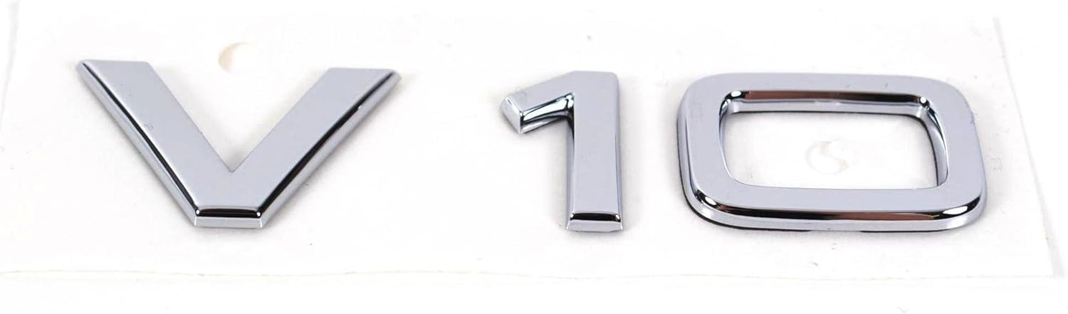 Genuine Chrome Badge Emblem V10 AUDI A6 S6 C6 A8 D3 RS6 R8 2004-