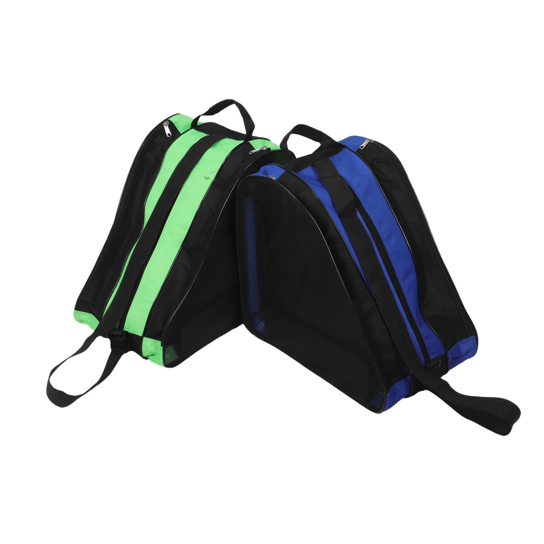 SUPVOX Borsa per Pattini Rotelle 2pezzi, Grande Capienza, Oxford | Tracolla Regolabile, Scomparti Separati, Colore Blu e Verde, per Ragazzo e Ragazza