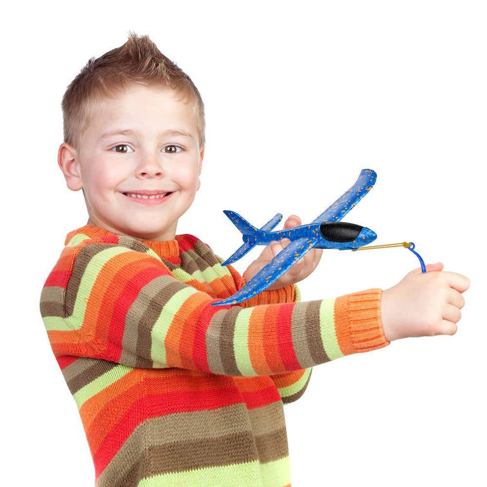 Diealles Shine Foam Glider Planes for Kids, Throwing Foam Glider Plane