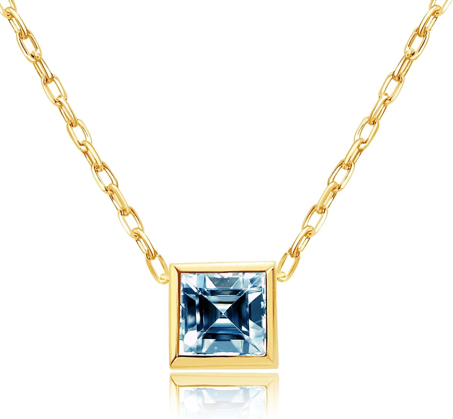 Amazon | [ララクリスティー] ブルートパーズ 0.3ct ネックレス