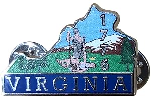 Virginia Silhouette Lapel Pin: Stand Out with State Pride!