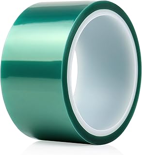 BOMEI PACK High Temp Tape Powder Coating, High Temp Masking Tape 2 inches x 216 Feet, Heat Resistant, Epoxy Release Ideal for Painting, Powder Coating, Circuit Board