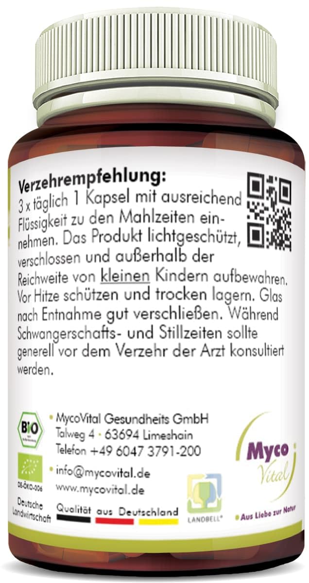 Reishi Premium Bio Kapseln | Superfood Pilzpulver-Kapseln | 90 Kapseln je 400mg Pulver | Ohne Zusatzstoffe 100% vegan | Höhste Qualität