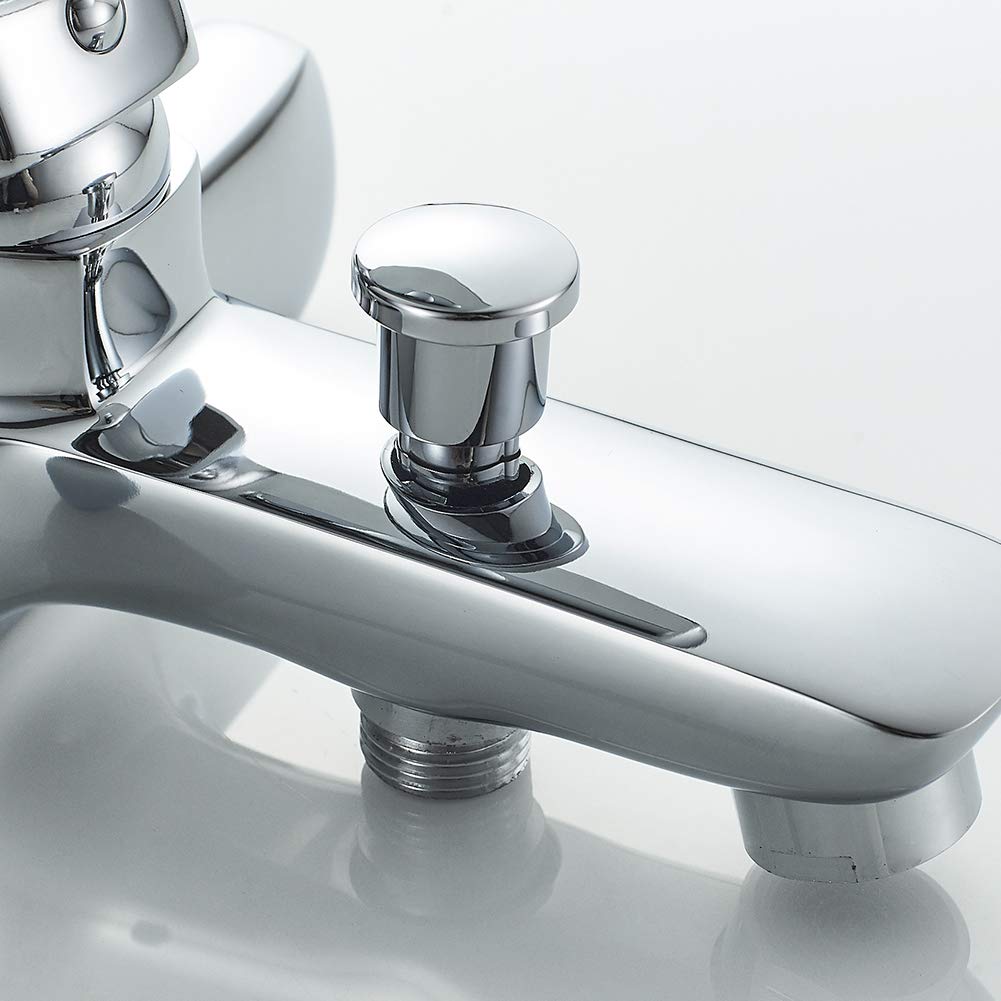 Ibergrif M13025-Nimes, Conjunto de Grifo para Bañera, Mezclador de Baño-Ducha Monomando para Instalación en Pared, Cromo