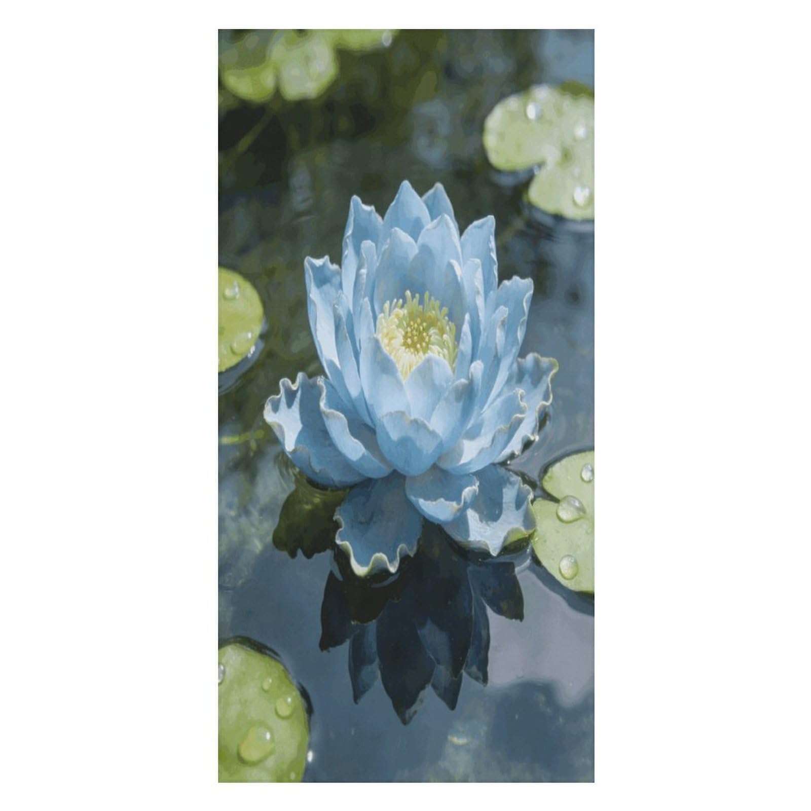 FekiLoot -Light Blue Lotus Beach Towel Oversized Bath Towel Ultra Soft Pool Towel Cozy Swim Towel Silky Lounge Towel Quick Dry Travel Towel Gentle Absorbent Towel for Adults Women Men