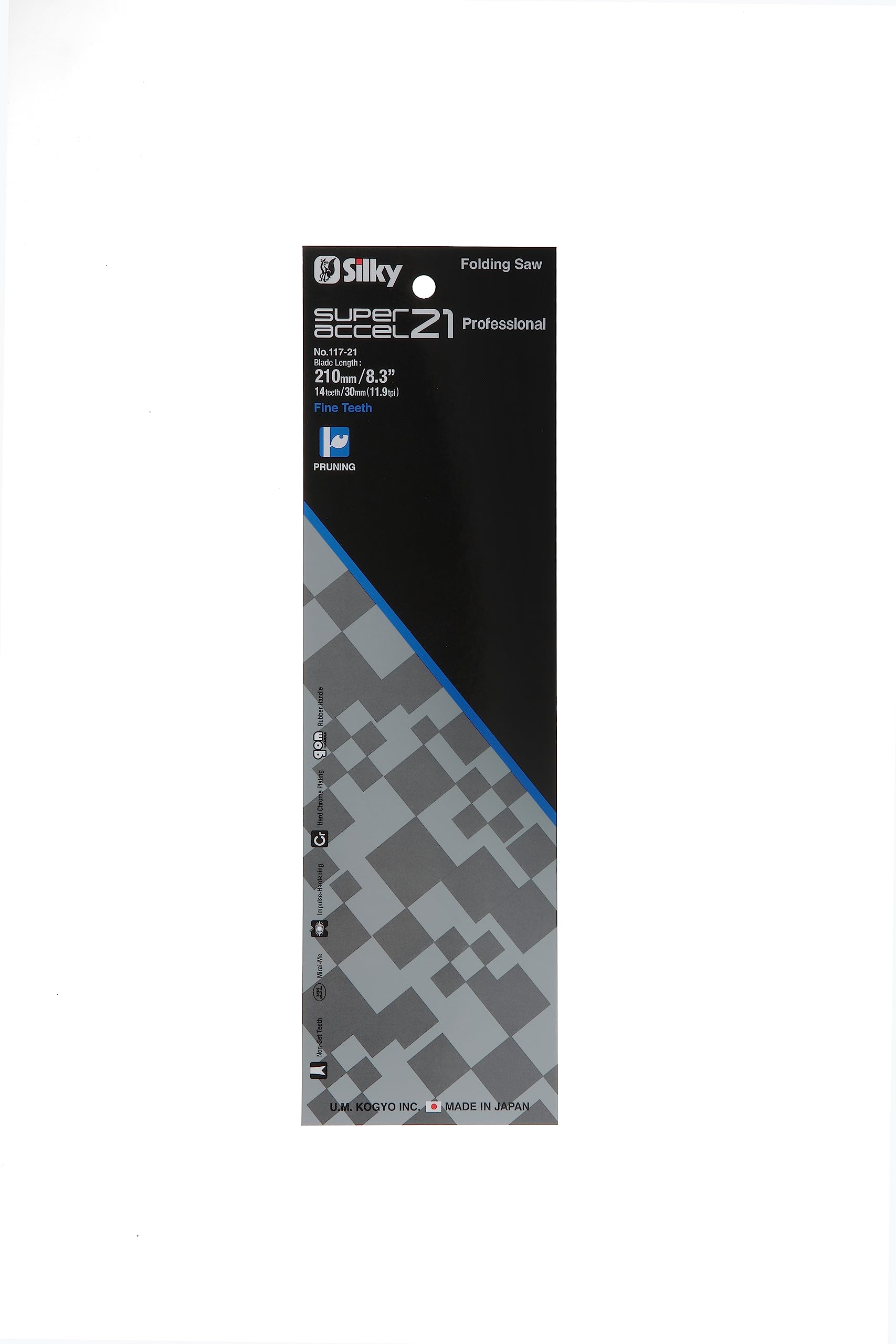 Sierra plegable Silky Super Accel 210 mm, 7,5 mm