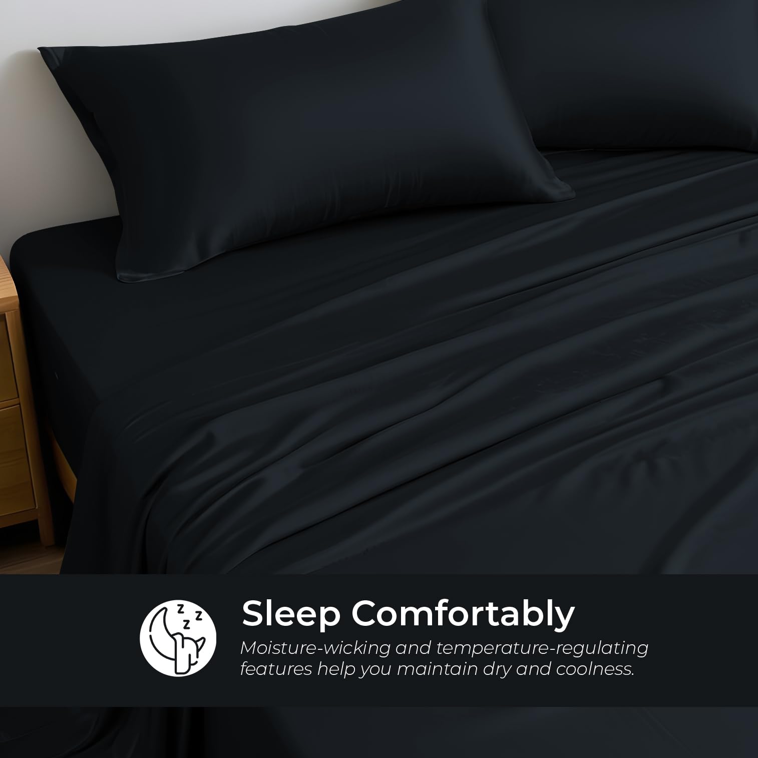 Set biancheria da letto in bambù organico al 100% con copripiumino