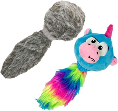 Hyper Pet Doggie Tail & Unicorn Pal İnteraktif Peluş Köpek Oyuncakları - 2'li Paket (Sıkıntı ve Uyarıcı Oyun için Kıpırdayan, Titreşen ve Havlayan Etkileşimli Oyuncak)