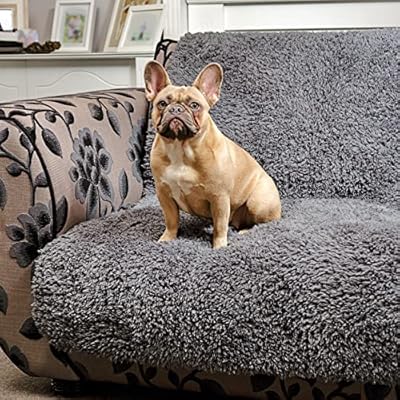 Pet Rebellion Sofa Cover for Dogs and Cats | Absorbent, Non-Slip, Machine-Wash Comfy Snuggle Rug | Grey, 100cm x 170cm