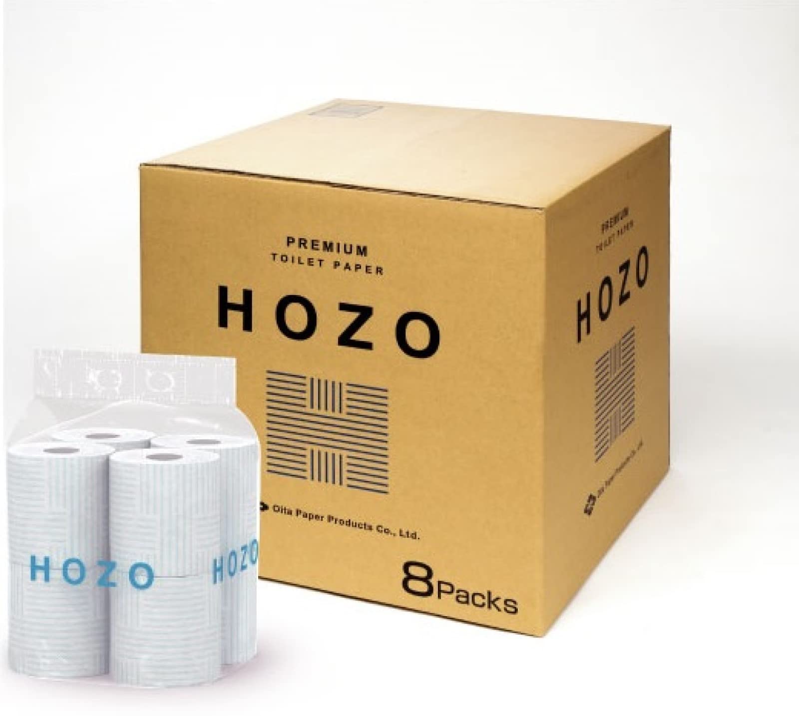 Amazon.co.jp: 大分製紙 HOZO トイレットペーパー 17m ダブル 8