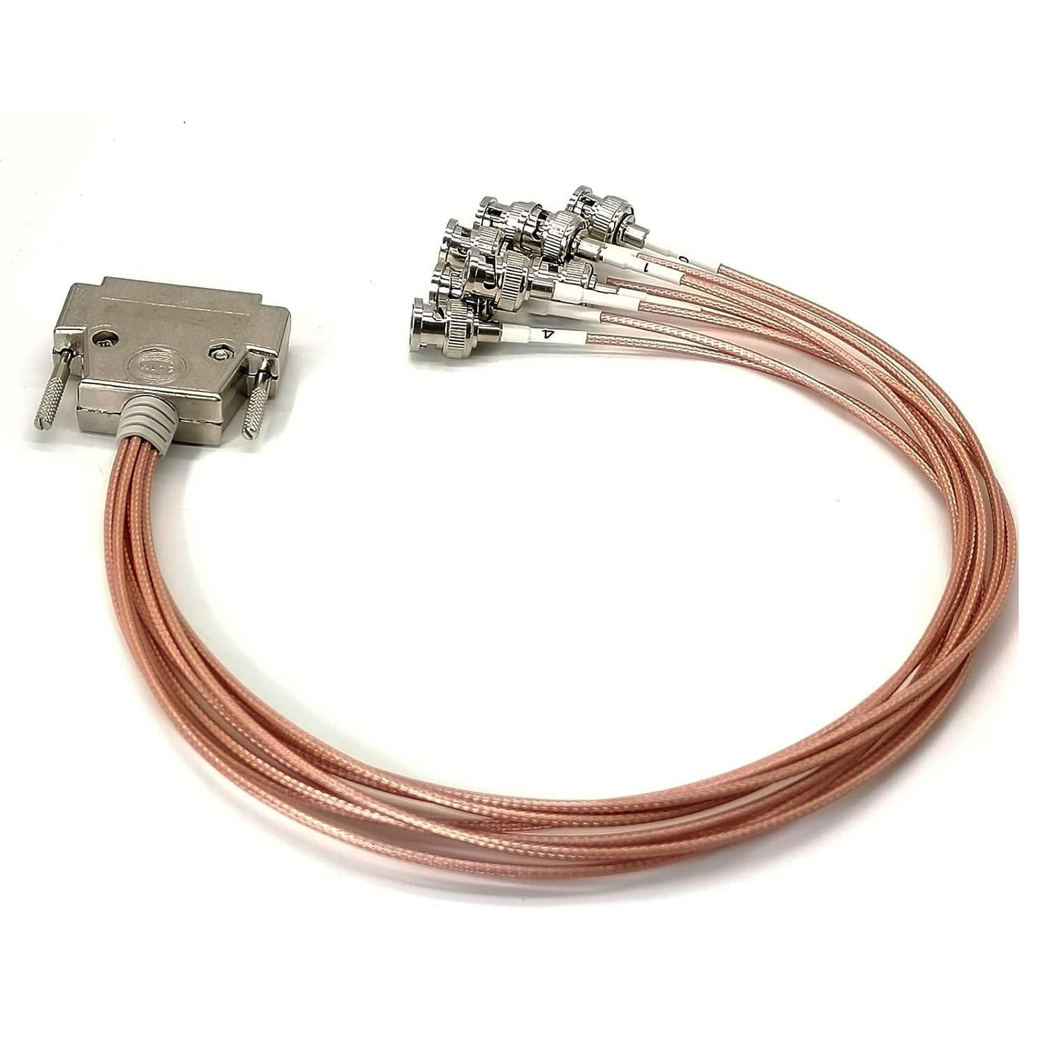 D-Sub 25 Pin Female 1 to 8 BNC Connector Male Straight Cable 50CM