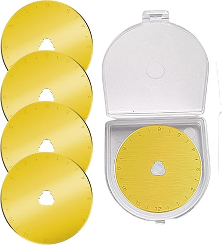 Miniatura 39 de Cuchillas de corte rotativas de 1.772 pulgadas, paquete de 10 cuchillas de repuesto para Fiskars, OLFA para acolchar, álbumes de recortes, costura