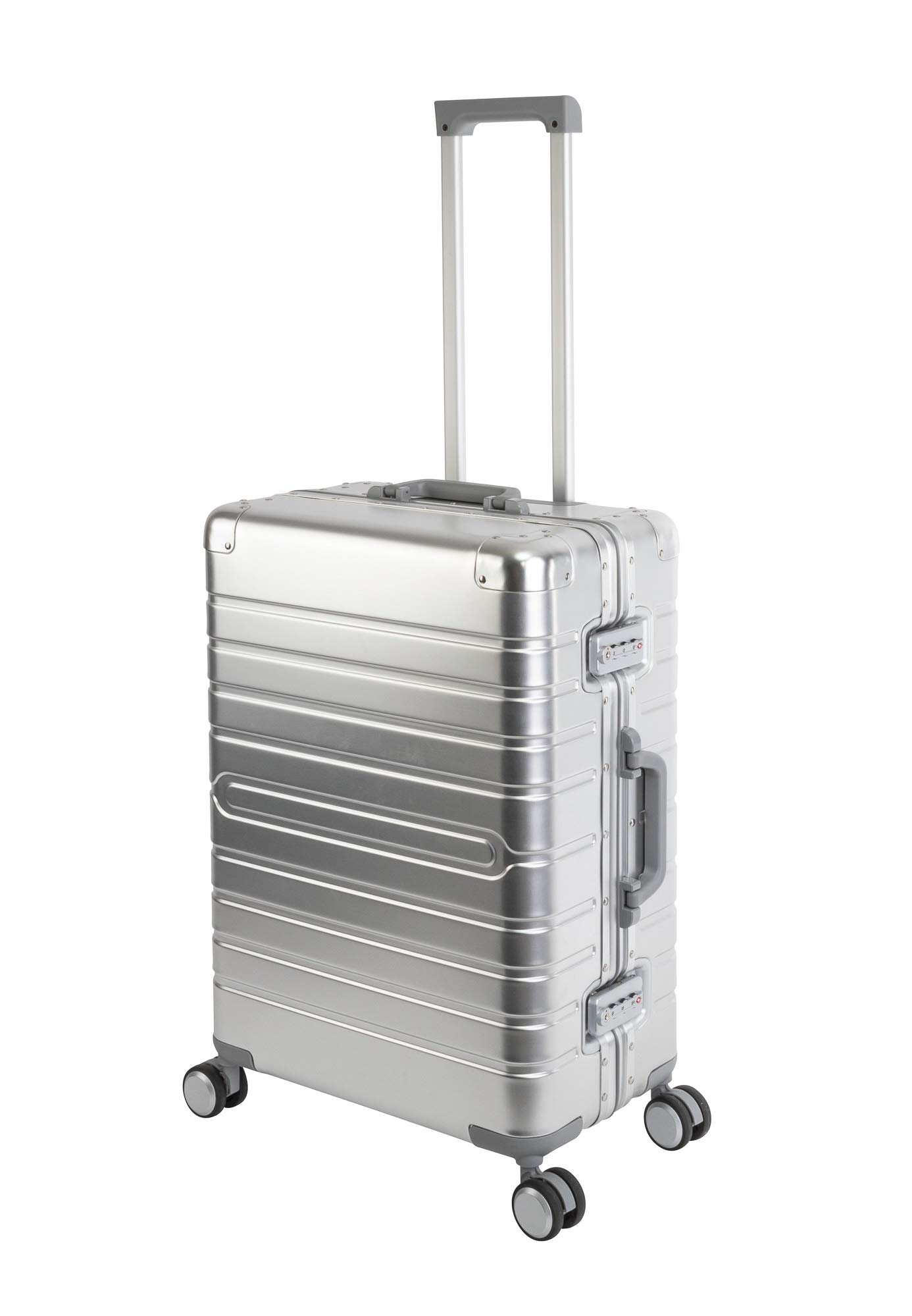 Travelhouse Oslo T6005 Valise de voyage en aluminium Différentes tailles et couleurs, Argenté., Mittlerer Koffer...