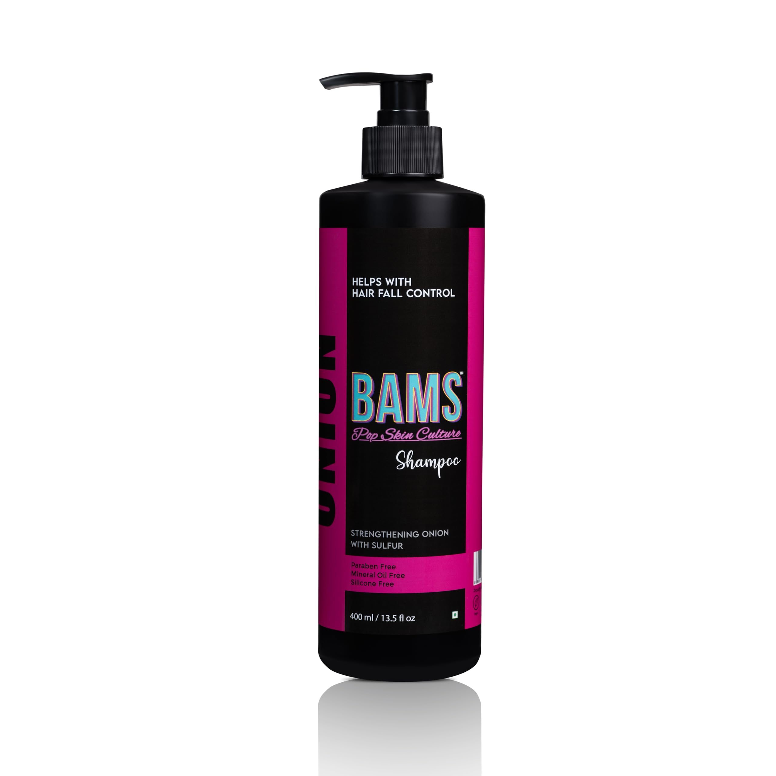 BAMS | Onion Shampoo | Hair Fall Control & Strengthening Cleanser with Natural Extracts for Strong, Healthy Hair | For Men and Women | 400ml