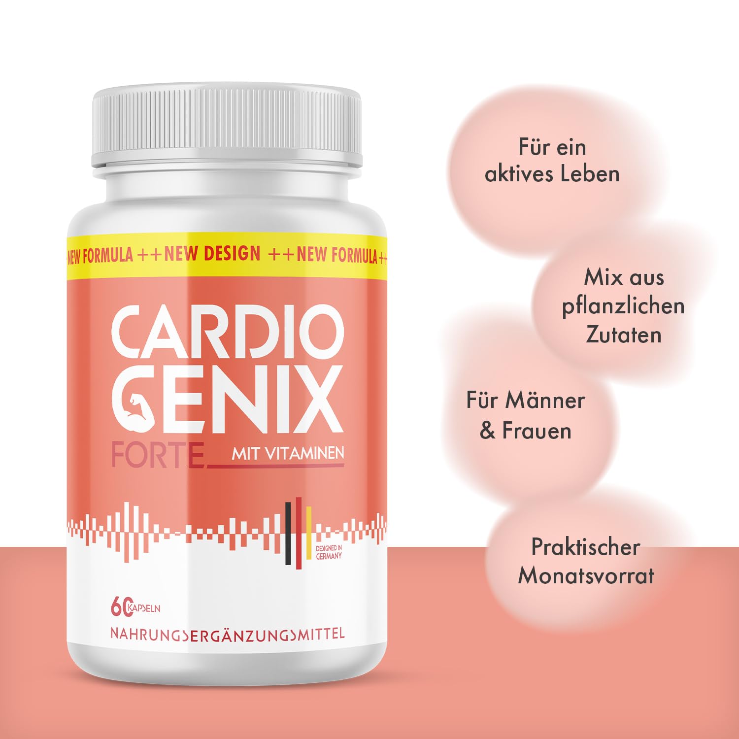 Cardio Genix Forte Kapseln | Aus pflanzlichen Zutaten | Top Qualität | Inhalt: 60 Kapseln pro Dose