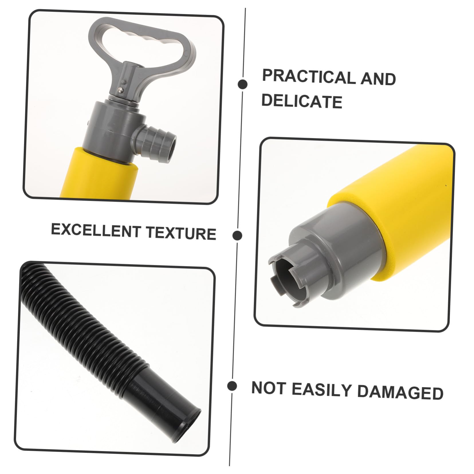 TOYANDONA Professionelle Manuelle Kajak-bilgepumpe Langlebige Zum Absaugen Von Wasser Tragbar Und Robust Für Kajak - Praktisches Kajak-pumpen-kit in Gelb