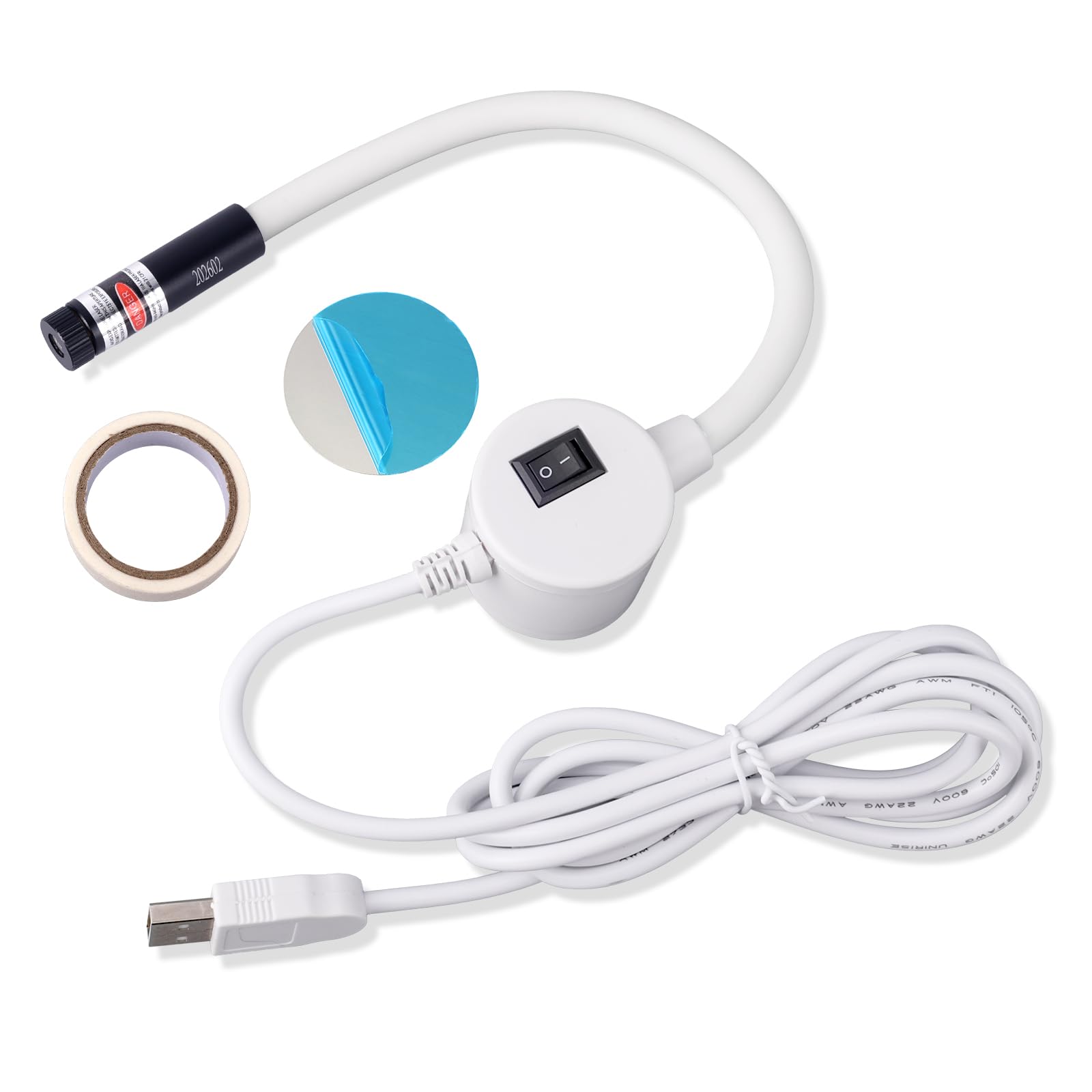 BTFO Magnetic Positioning Quilting Light, Red One-Line Guide Light for Straight Stitching Adjustable Hands-Free Sewing Aid Precision Quilting Tool for Straight Stitching Embroidery & Patchwork