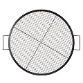VEVOR X-Marks Fire Pit Grill Grate, Round Cooking Grate, Heavy Duty Steel Campfire BBQ Grill Grid with Handle and Support X Wire, Portable Camping Cookware for Outside Party & Gathering, 30 Inch Black