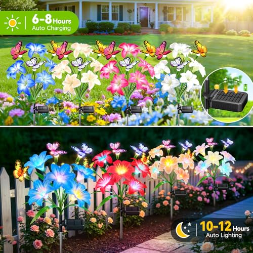 [Prime] Ahaorigin Solar 7-Color Changing Lily Flower Garden Lights: 4-Pack $13.96, 8-Pack - image 3
