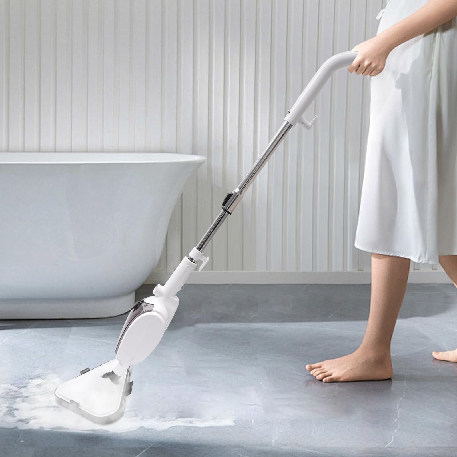 Dampfreiniger Handgerät Steam Boden Dampfreiniger Dampfmop 1300W 230°F Heißdampf Kabellos Bodenreiniger Für Hartböden Fliesen Laminat Marmor Haushalt