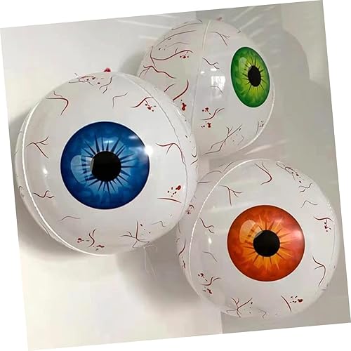 Miniatura 3 de 6 globos inflables de globos oculares, decoraciones de papel de aluminio aterradoras para fiestas de Halloween para eventos temáticos, accesorios de