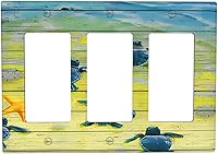 Vista 69 de Deep Blue Sea Turtles 1 Gang Outlet Covers Duplex Receptáculo Placa de pared Decorativa Eléctrica Placa Delantera Interruptores de Luz para Cocina