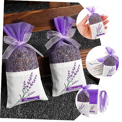50 bolsas vacías de sachet lavanda color púrpura miniatura 3
