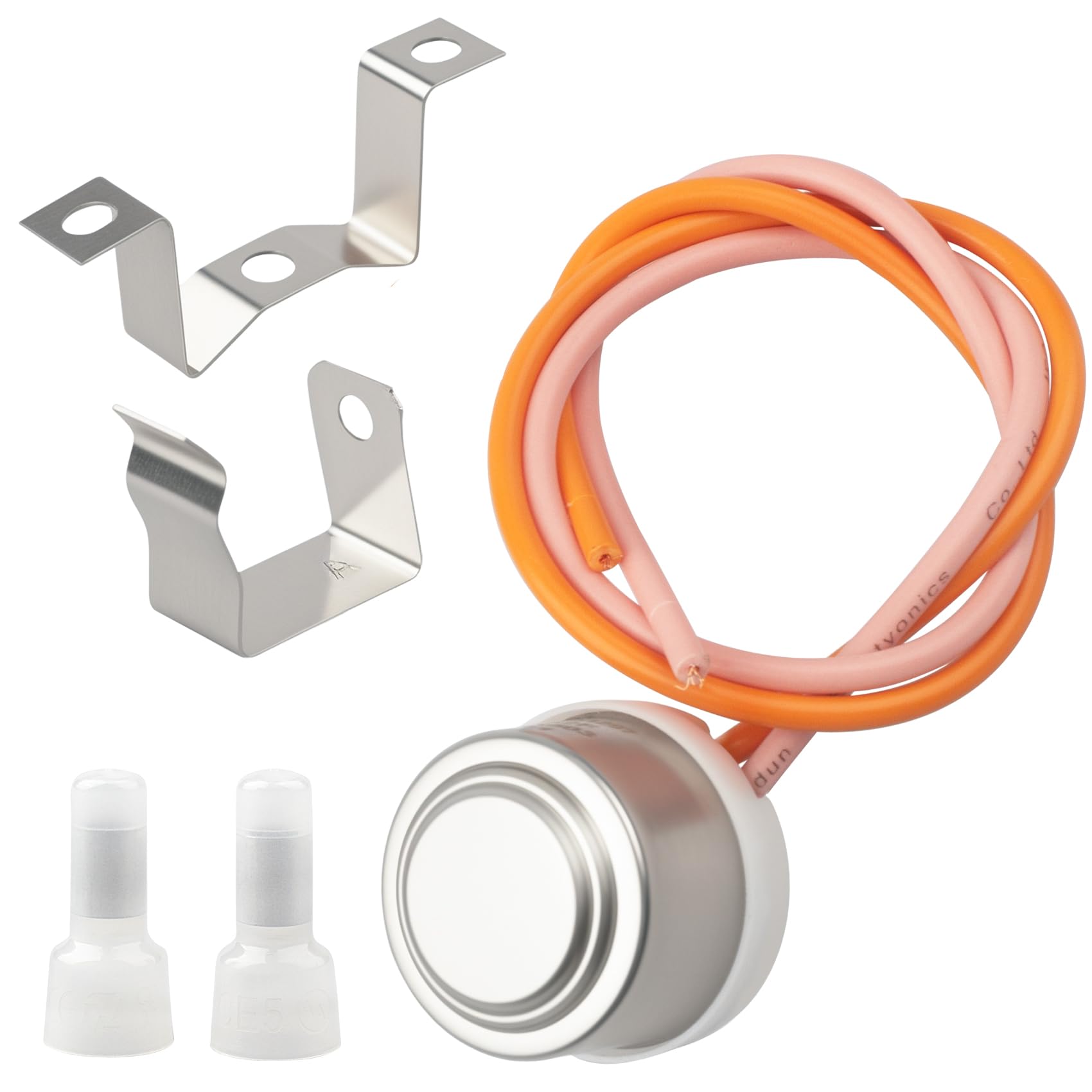 WR50X60, CKDR50X60X - Termostato bimetálico de descongelación para refrigeradores GE, compatible con la mayoría de las marcas principales