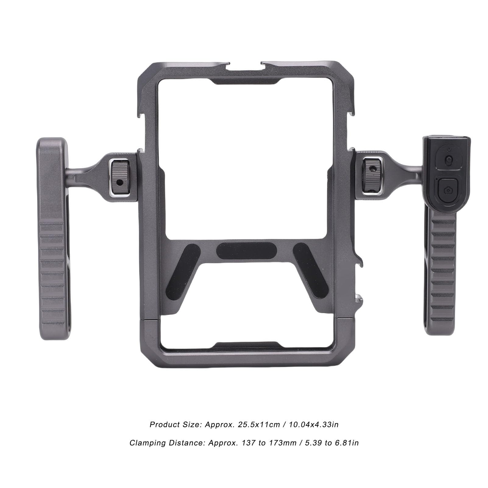 Cuifati Jaula Estabilizadora Universal para Teléfono de Aleación de Aluminio con Asas Dobles, Estuche para Cine, Estabilizador de Vídeo para Teléfono, Soporte para Trípode para Creador