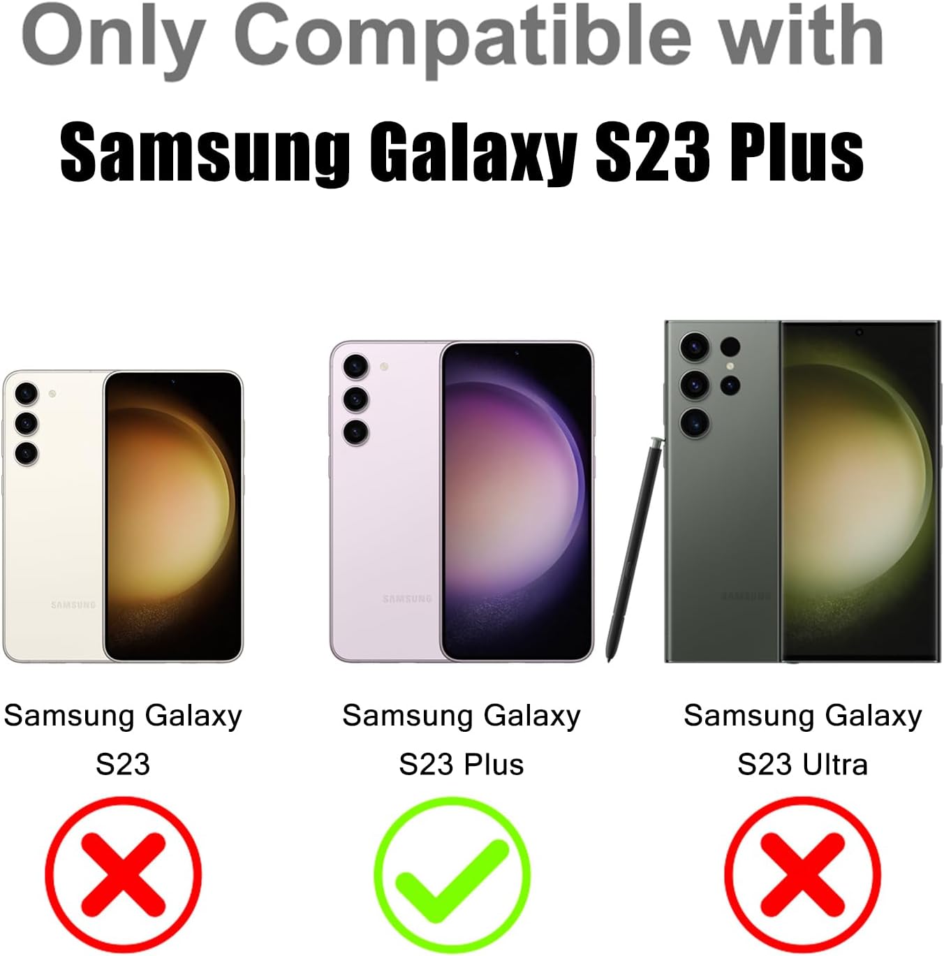 MOWIME Magnetic Case for Samsung Galaxy S23 Plus [Compatible with Magsafe] [Cute Fashion Fluorescent Design] [1 Screen Protector] Slim Translucent Matte Case for Galaxy S23 Plus 6.7", Purple - Image 2