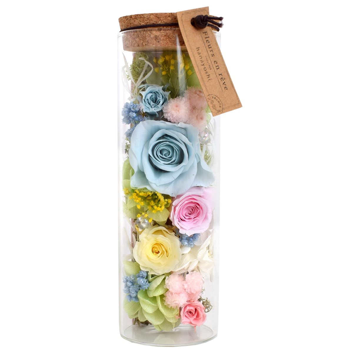 ゆほほ　プリザーブドフラワー 花器 　キャンドル　セット プリザーブドフラワーとキャンドルセット ゆほほ プリザーブド