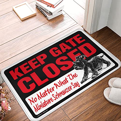 Panneau de porte d'entrée tapis de sol Schnauzer contre les saletés - 2