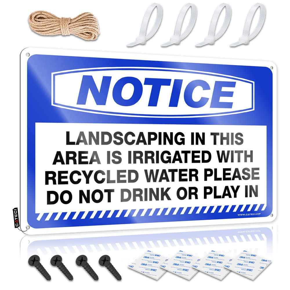 Fzfn Colour Notice Landscaping In This Area Is Irrigated Grunge Lake - Tin Wall Decor Nice Hanging Wall Decor(20X30cm)