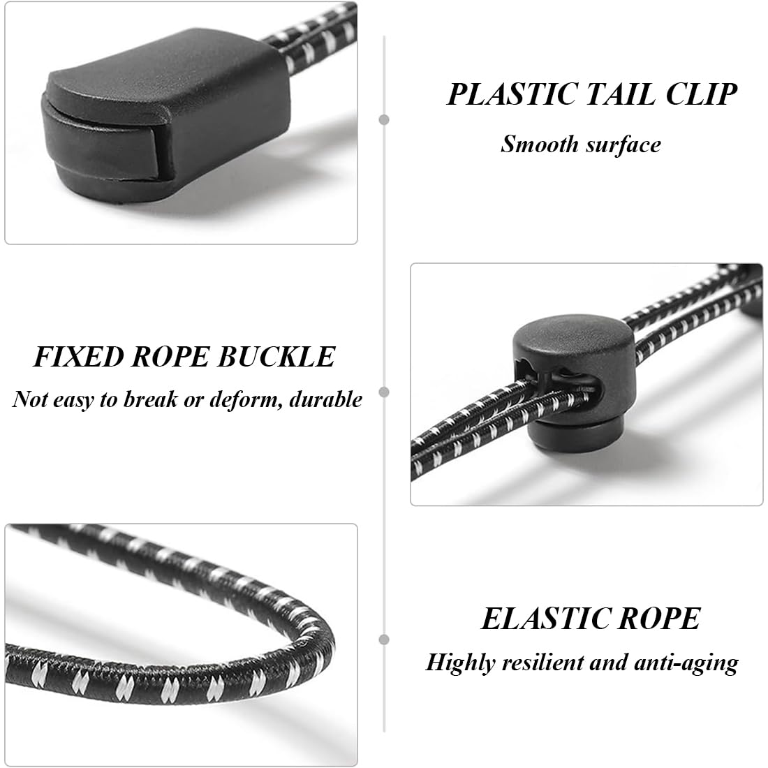 Fixations élastiques Gurxi - Lot De 4 Boucles Cordon Pour Sac à Dos Et Vêtements
