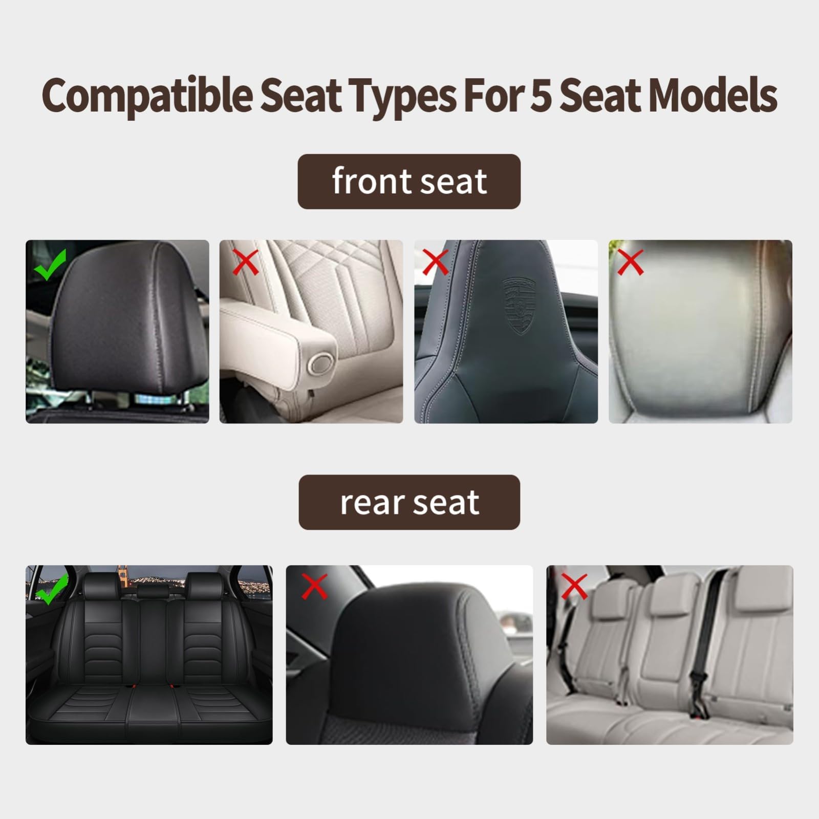 Housse Siege Voiture pour Citroen C4 Hybride(2024-2026) | Couverture siege auto,cuir synthetique impermeable,coussin assise respirant,ensemble complet protection universelle